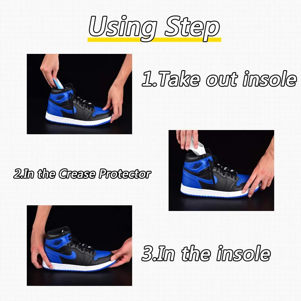 2 Pair -Men Sneaker Shoes Protector Against Shoe Creases, for Running Casual Shoes， Toe Box Crease Protector， Soft Material，for Men's US Size 7.5-12 Black