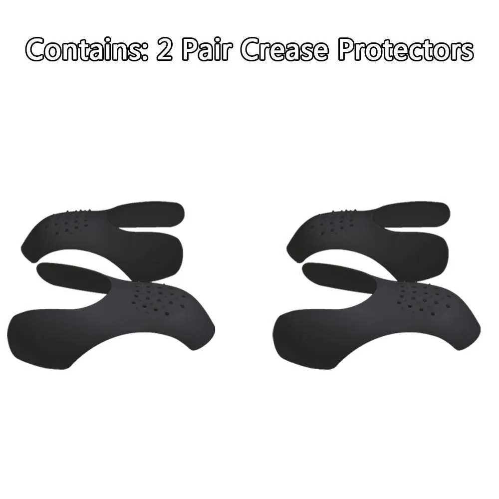 2 Pair -Men Sneaker Shoes Protector Against Shoe Creases, for Running Casual Shoes， Toe Box Crease Protector， Soft Material，for Men's US Size 7.5-12 Black