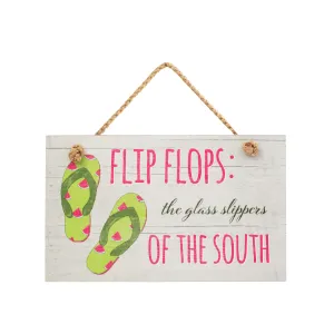 9.5" Hanging Wood Sign: Flip Flops of The South