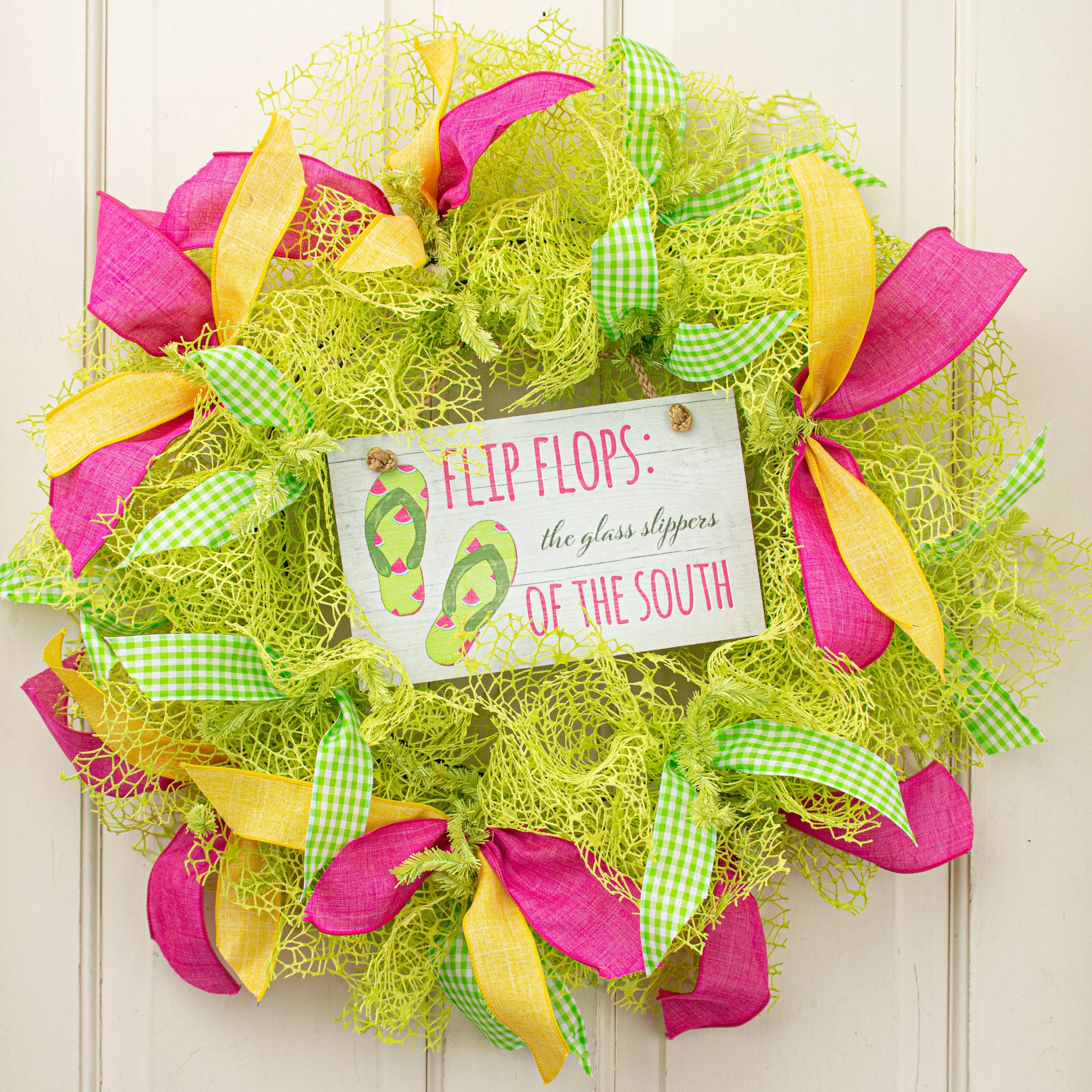 9.5" Hanging Wood Sign: Flip Flops of The South