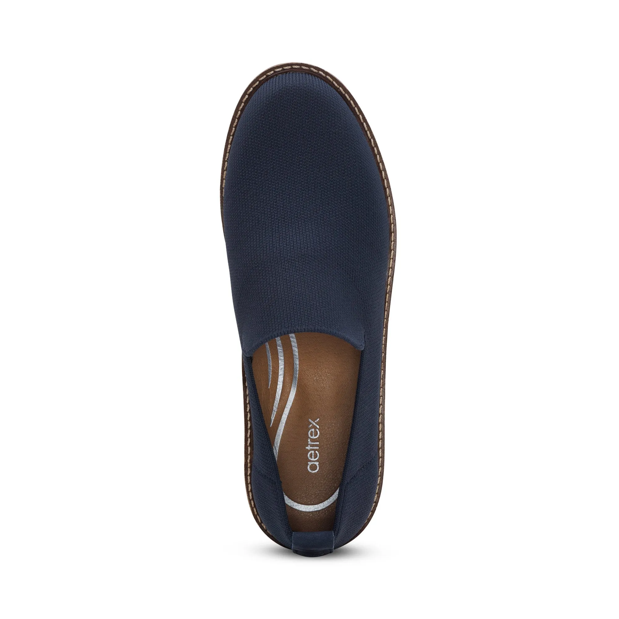 Aetrex Chloe Slip on Loafer Navy