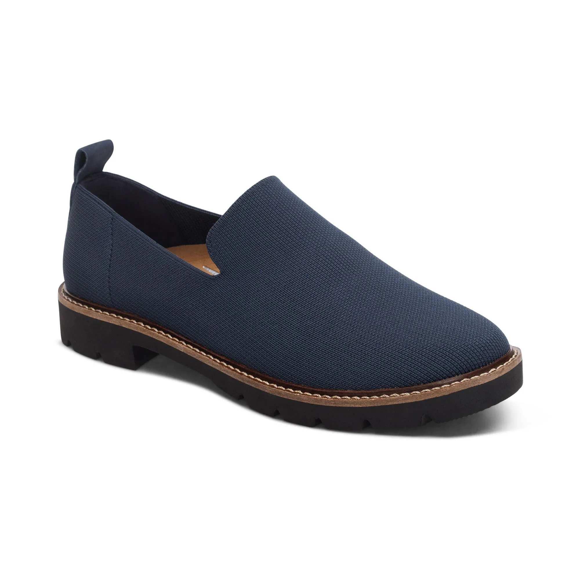 Aetrex Chloe Slip on Loafer Navy