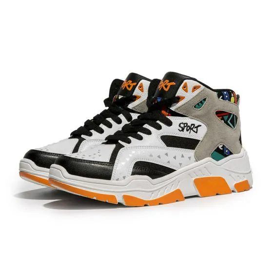 Color Block High Top Sneaker Shoes