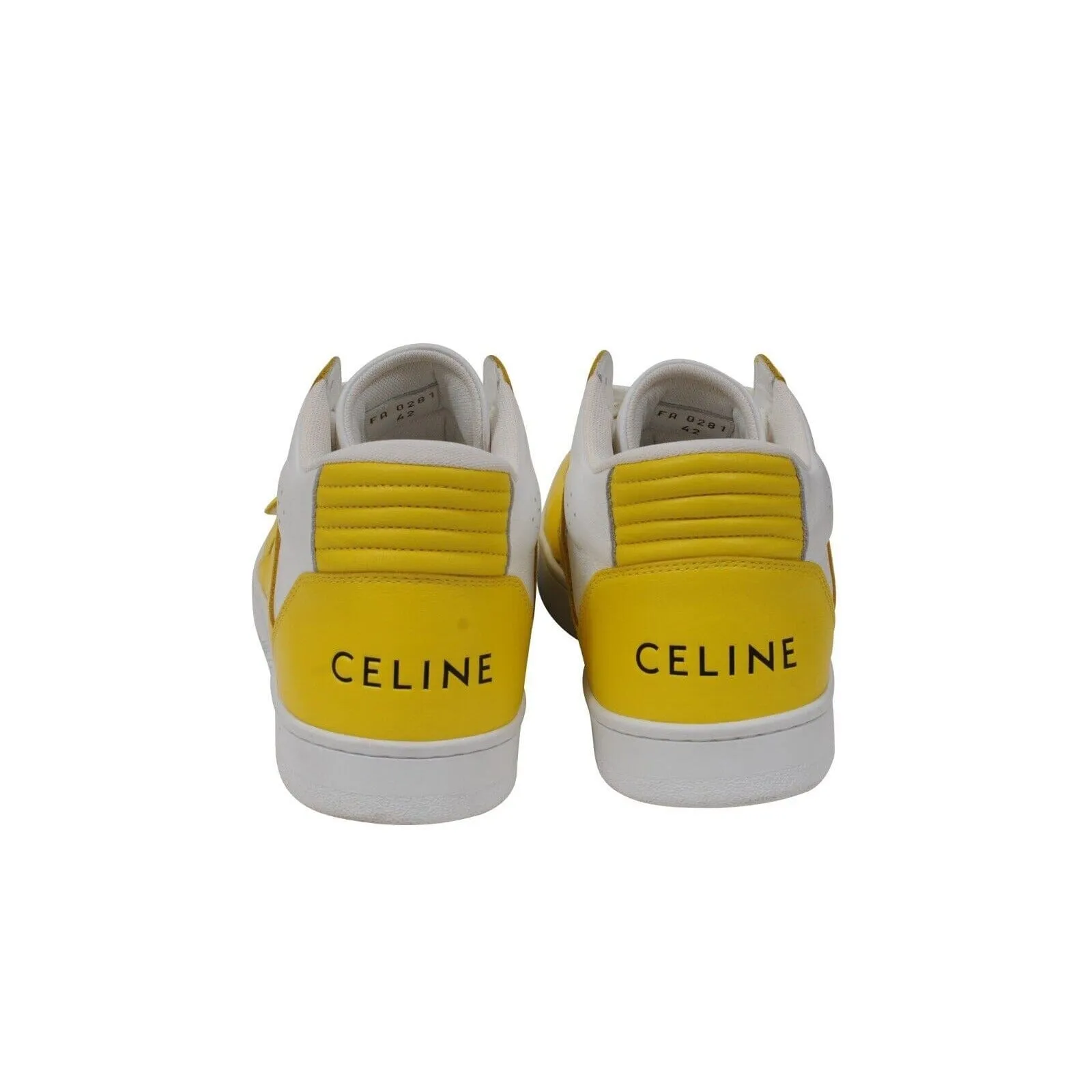 CT 02 Mid Top Sneakers Yellow White Leather Trainers