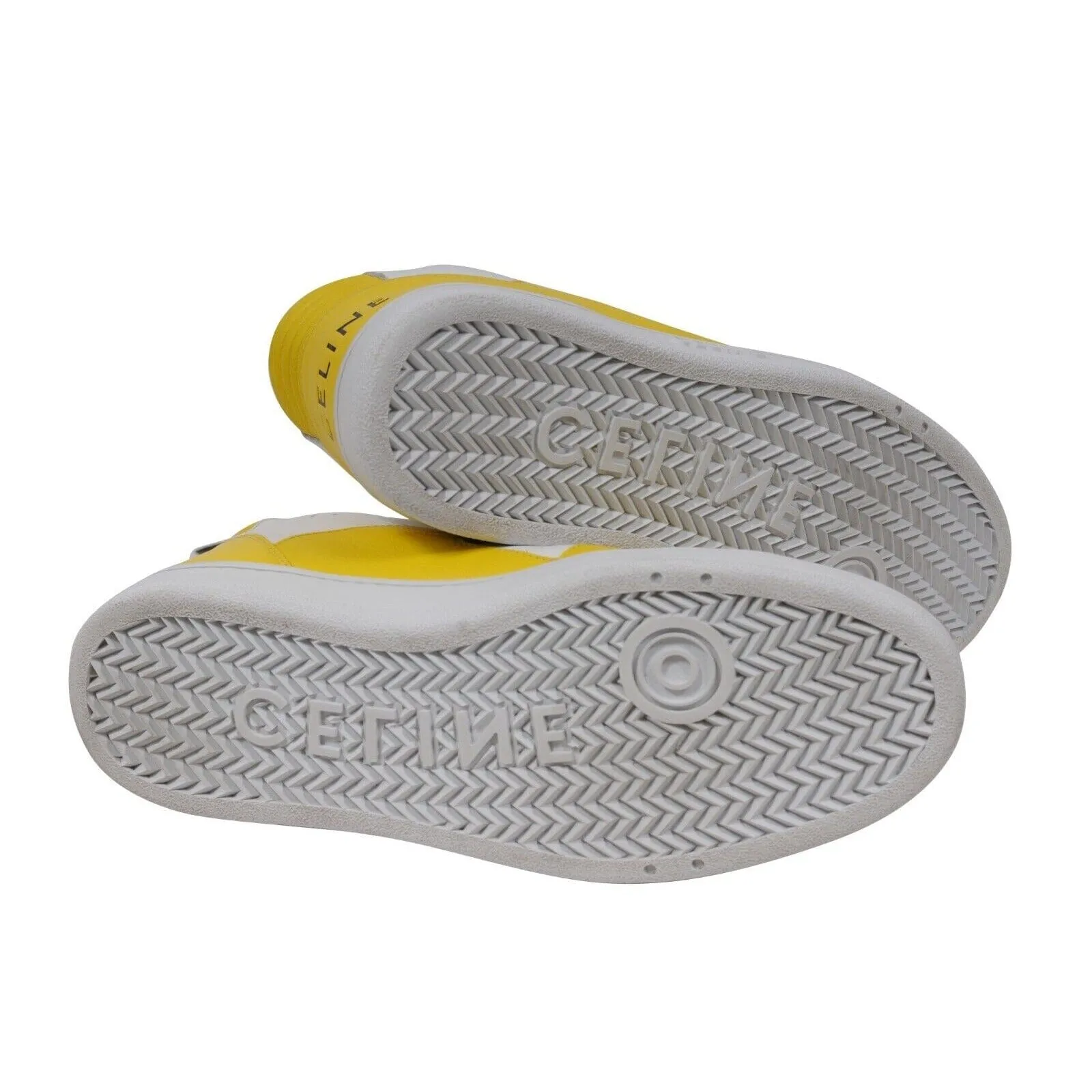 CT 02 Mid Top Sneakers Yellow White Leather Trainers