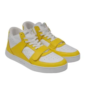 CT 02 Mid Top Sneakers Yellow White Leather Trainers
