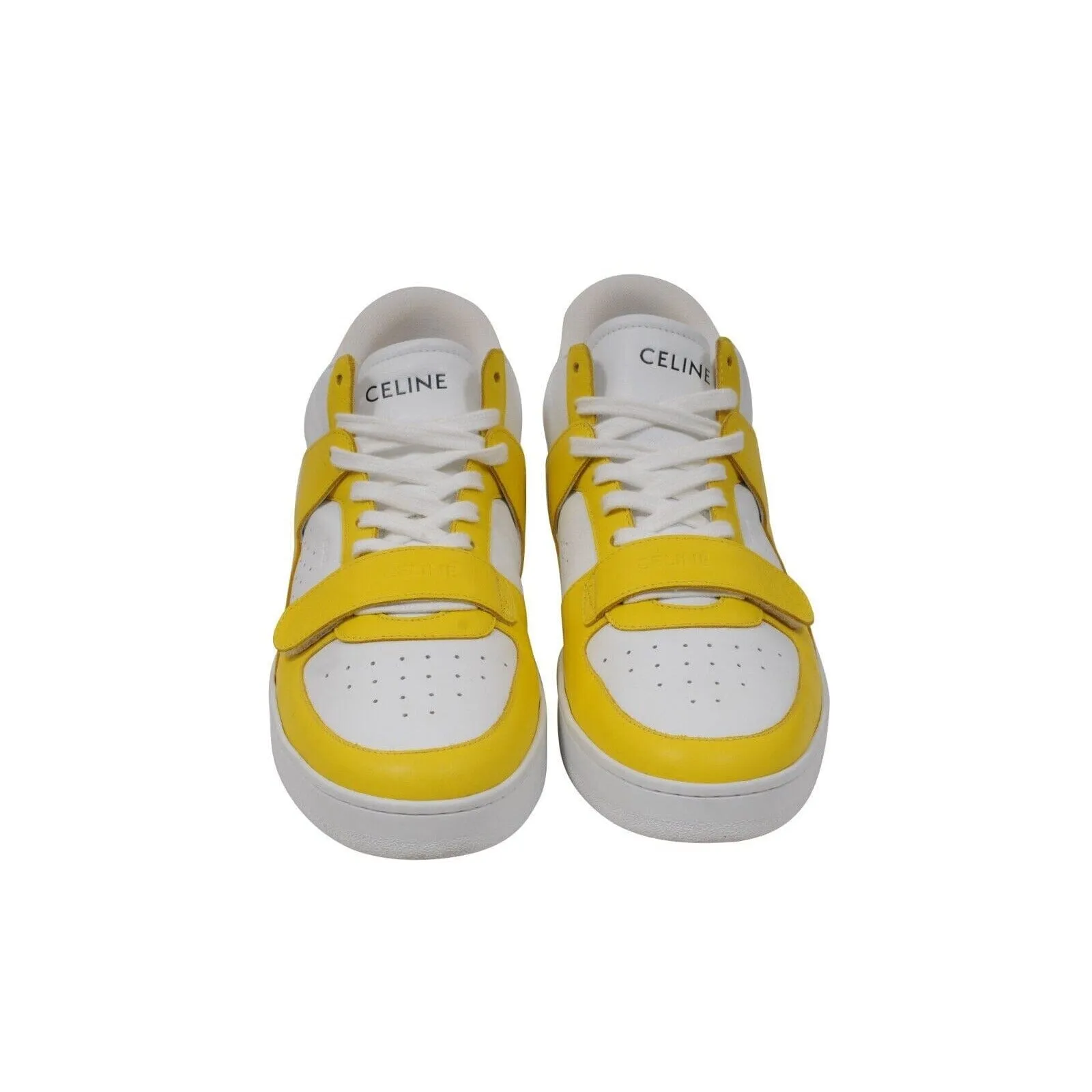 CT 02 Mid Top Sneakers Yellow White Leather Trainers