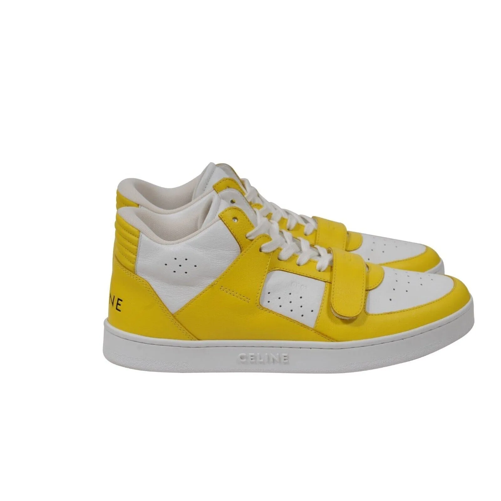 CT 02 Mid Top Sneakers Yellow White Leather Trainers