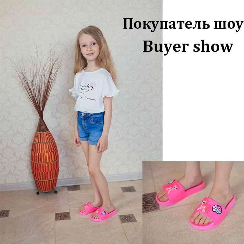 Cute Cartoon Toddler Home Bathroom Slippers
