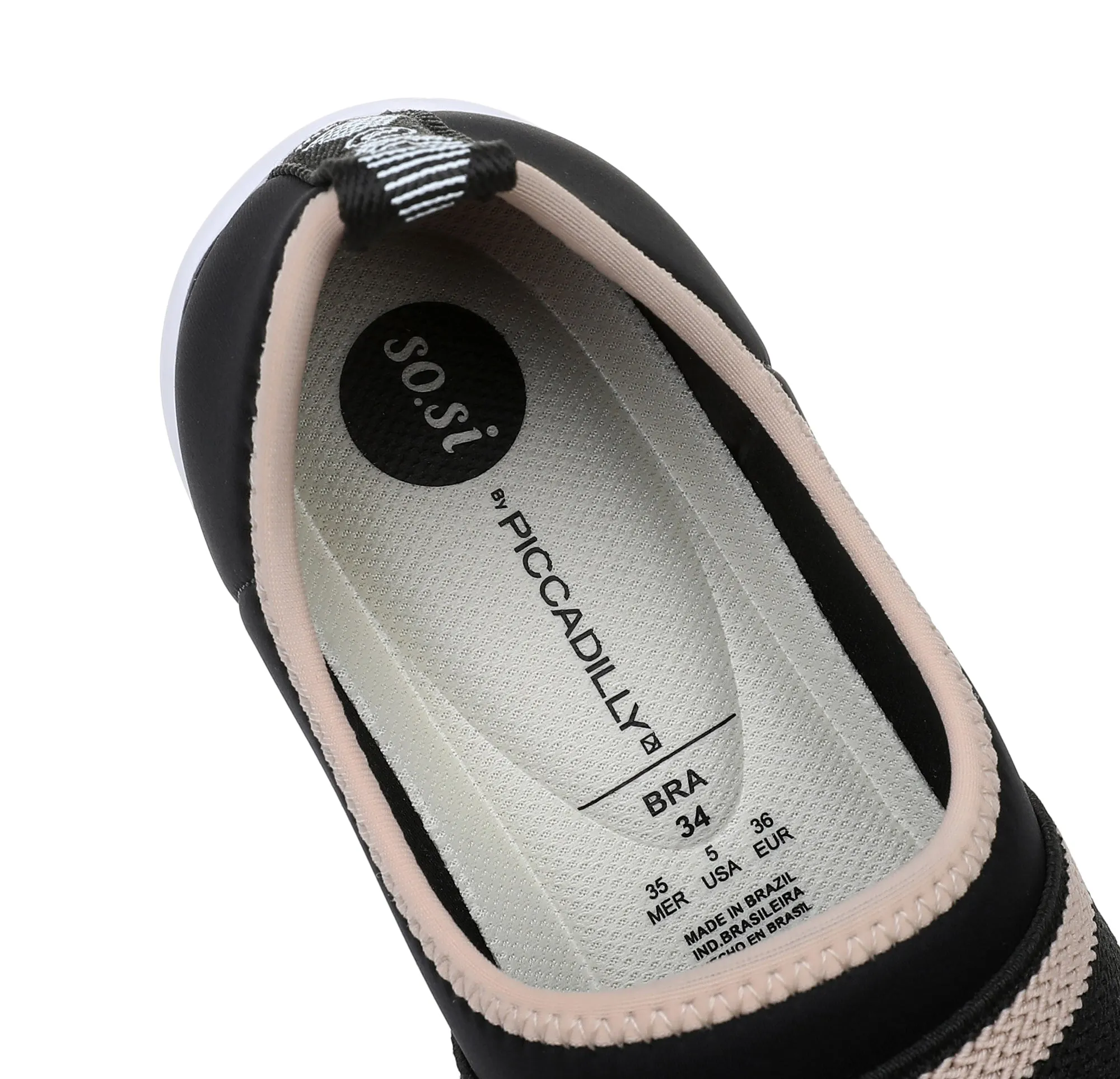 Gleaming Slip Sneakers - Rose & Black (S005033)