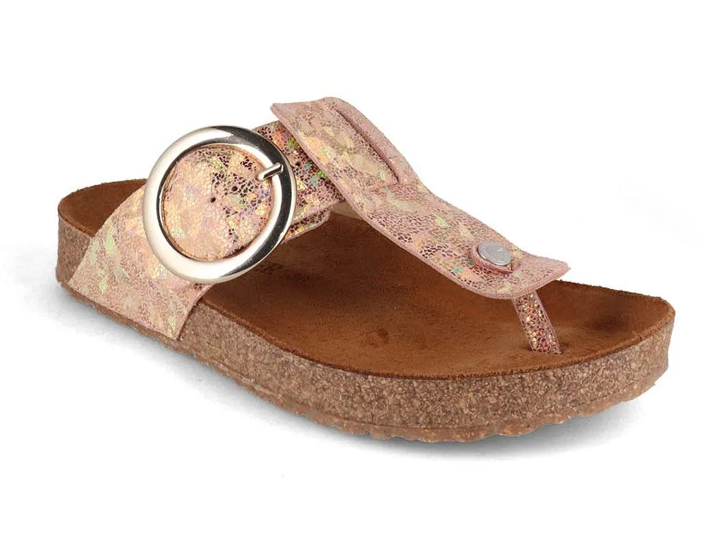 HAFLINGER Thong Sandals Round Buckle Corinna