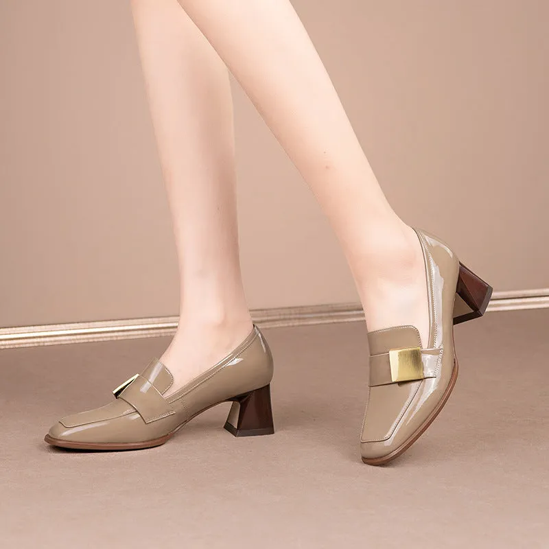 Irie Red Womens Loafers with Heel