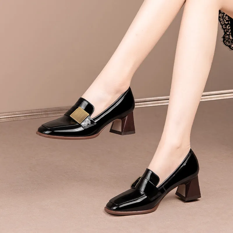 Irie Red Womens Loafers with Heel