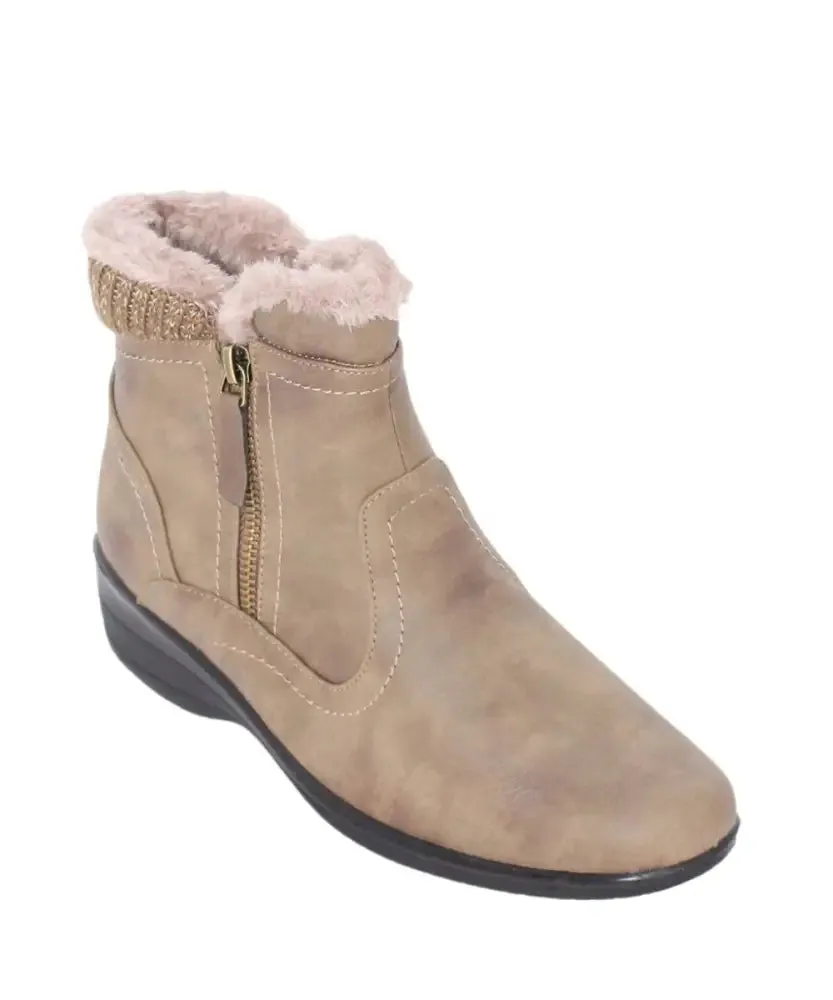 Ladies Zip Detail Ankle Boot