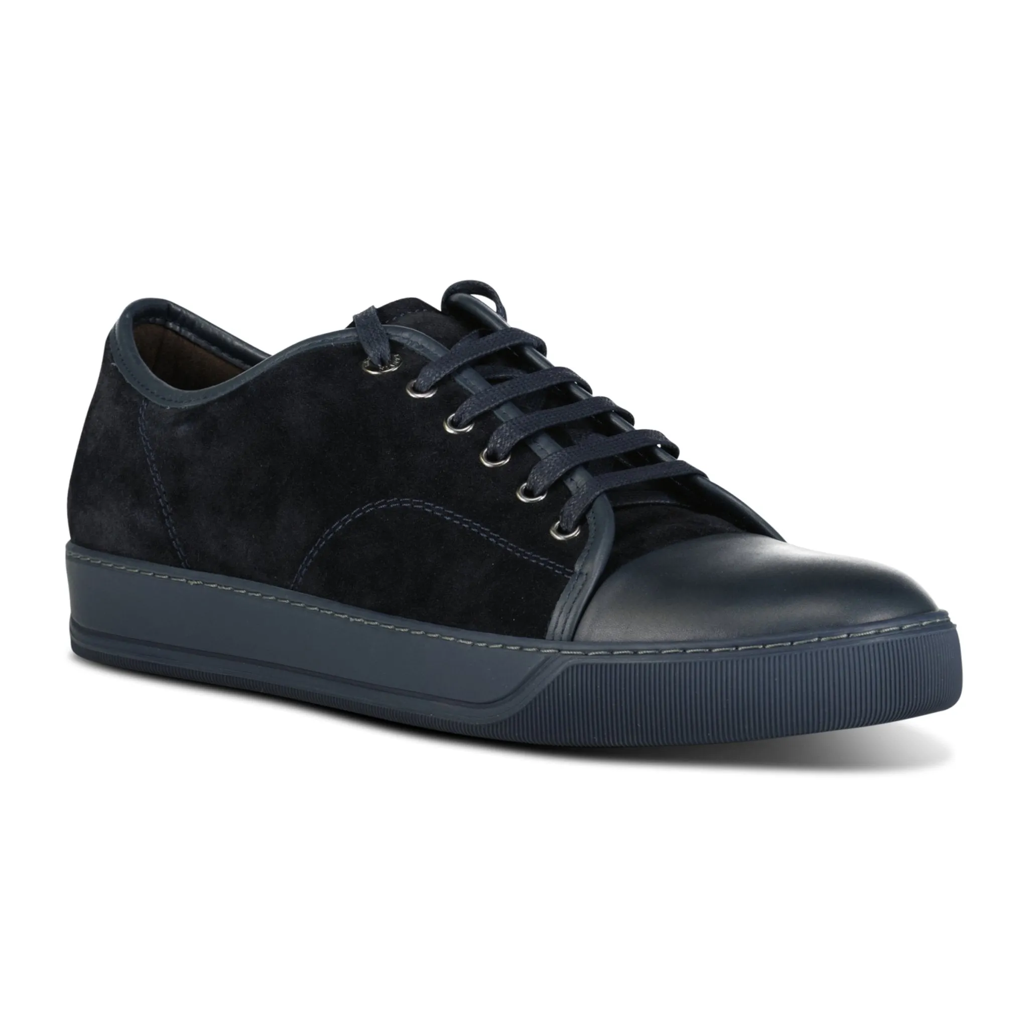 LANVIN Low-Top Patent Toe Trainer Navy
