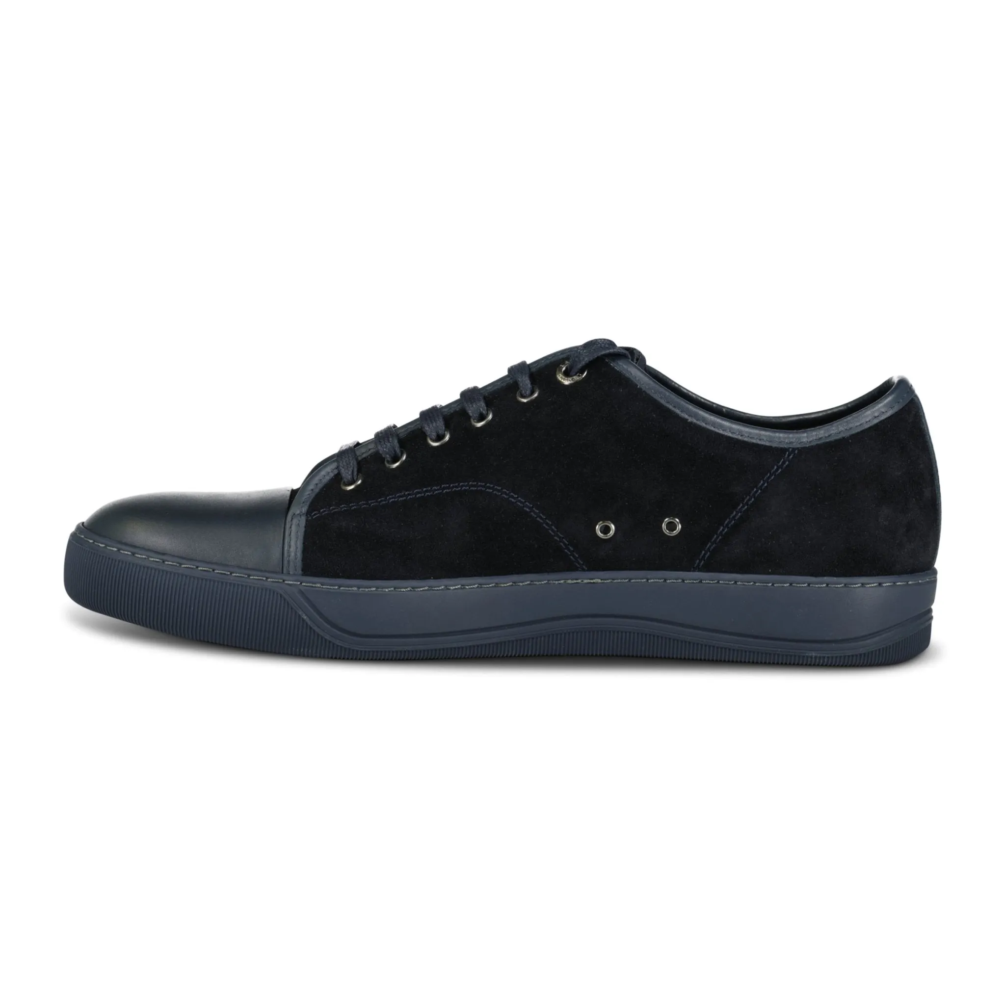 LANVIN Low-Top Patent Toe Trainer Navy