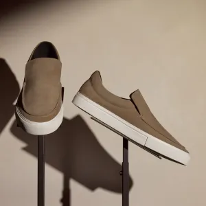 Men's Coastal Suede Slip On - Cement