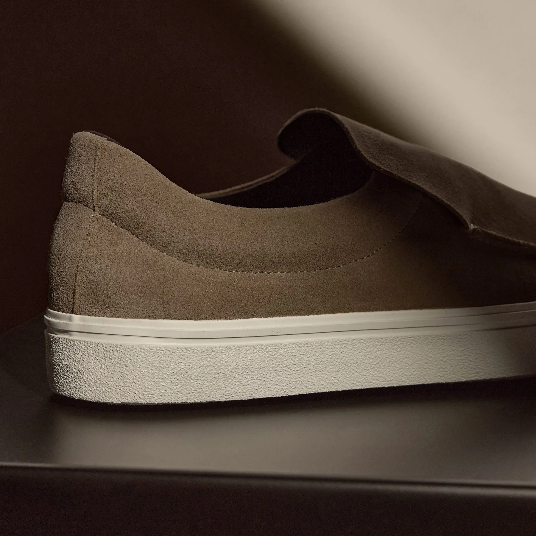 Men's Coastal Suede Slip On - Cement