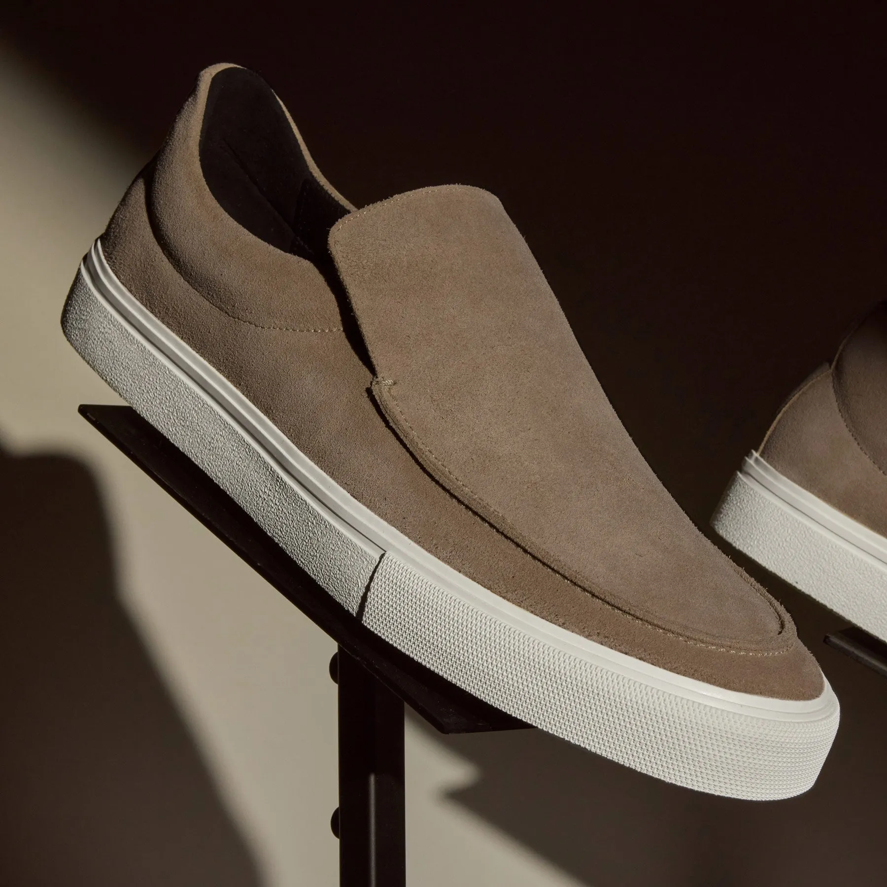 Men's Coastal Suede Slip On - Cement