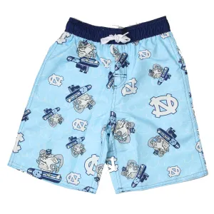 North Carolina Tar Heels Youth Boys Caricature Swim Trunk