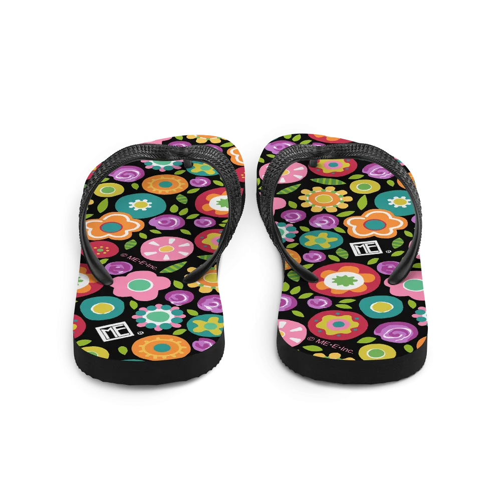 Rainbow Floral Flip-Flops