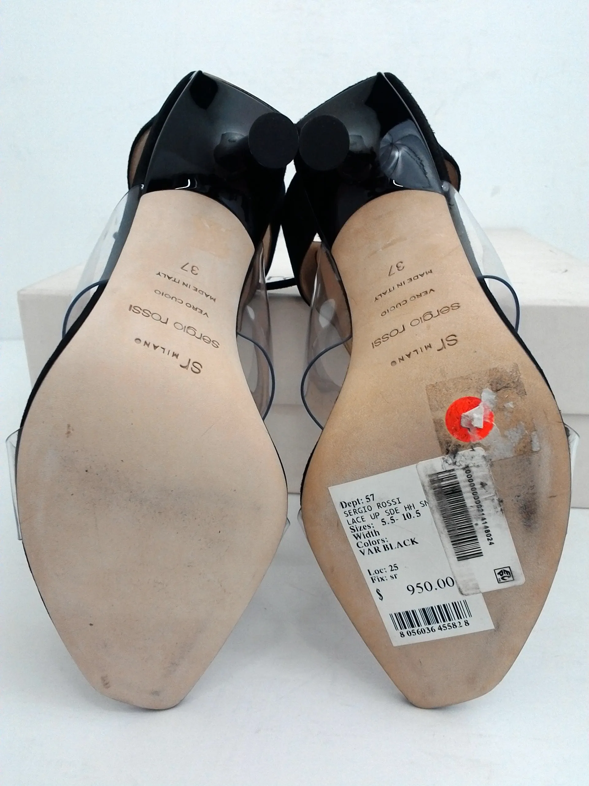 Sergio Rossi Women's Scarpe Donna Sandal Black   Clear Size 37