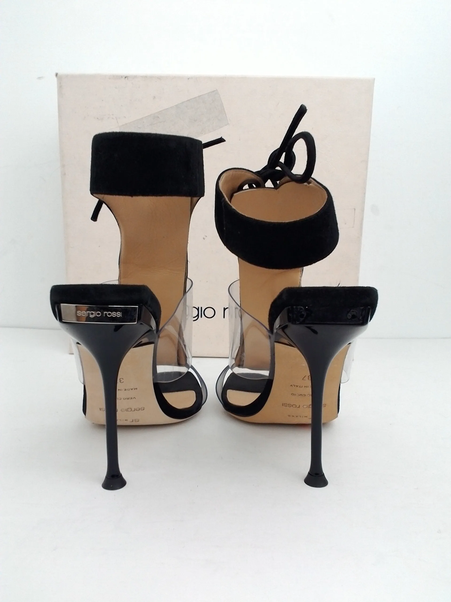 Sergio Rossi Women's Scarpe Donna Sandal Black   Clear Size 37