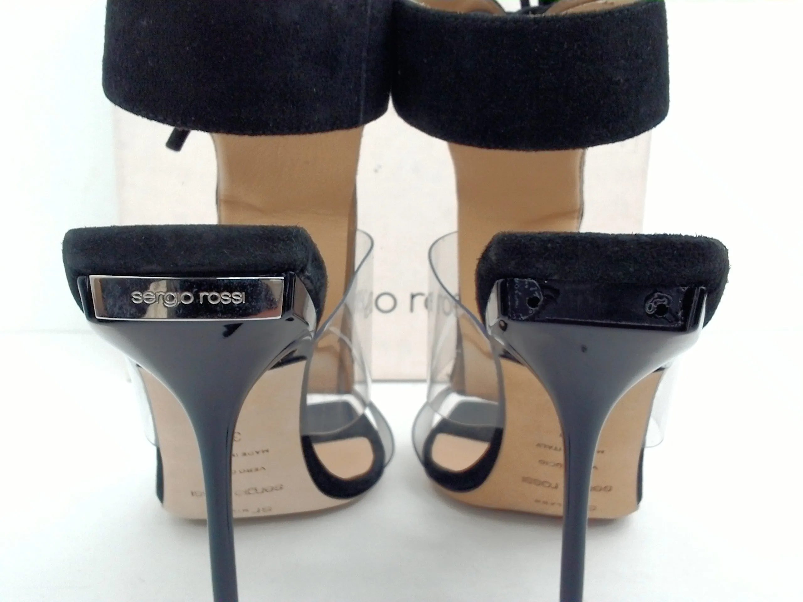 Sergio Rossi Women's Scarpe Donna Sandal Black   Clear Size 37