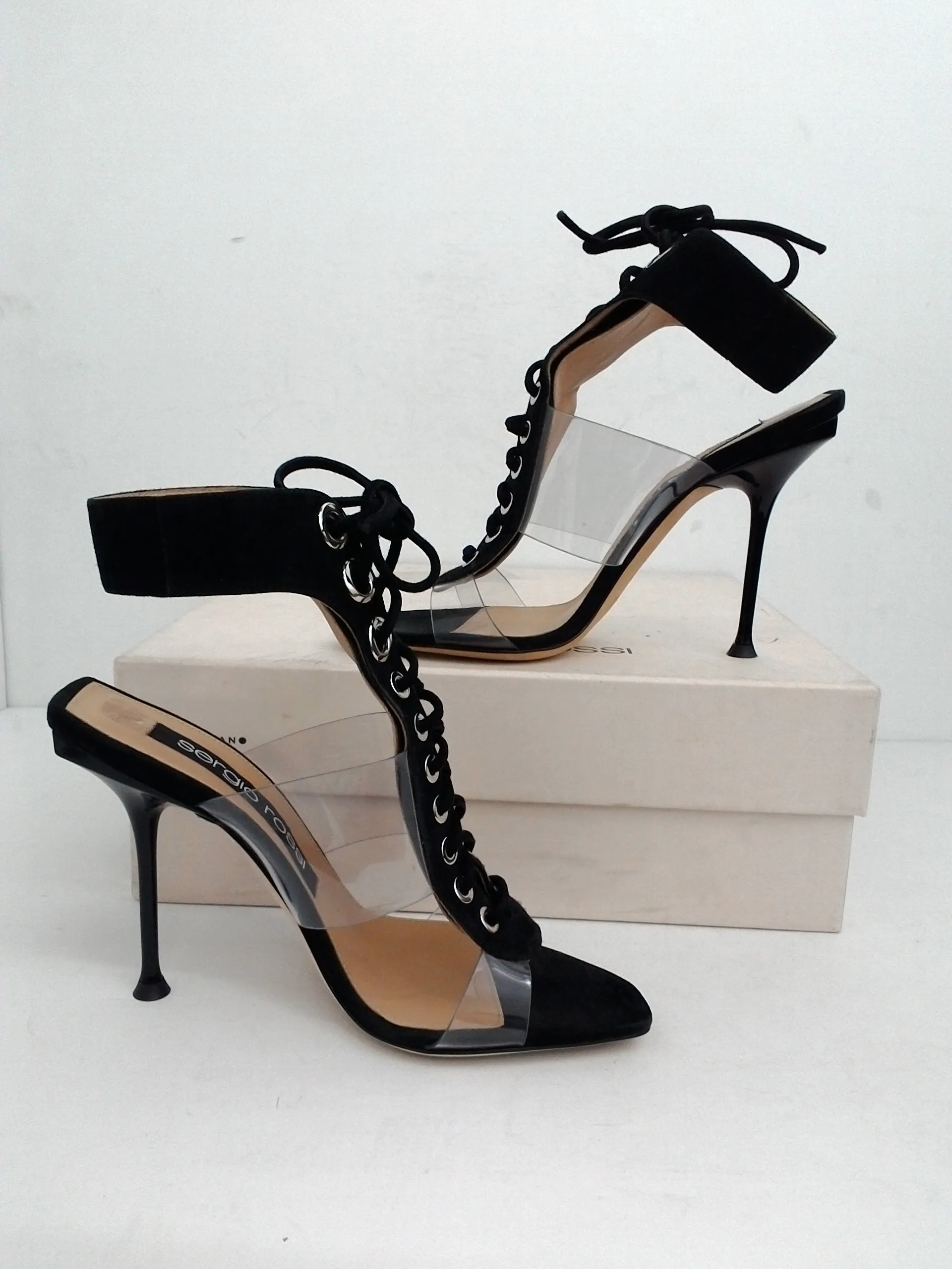 Sergio Rossi Women's Scarpe Donna Sandal Black   Clear Size 37