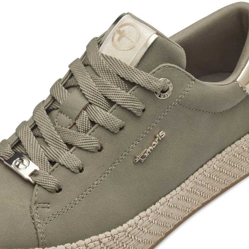 Tamaris Womens Sage GreenLace-up Shoe 1-23713-42