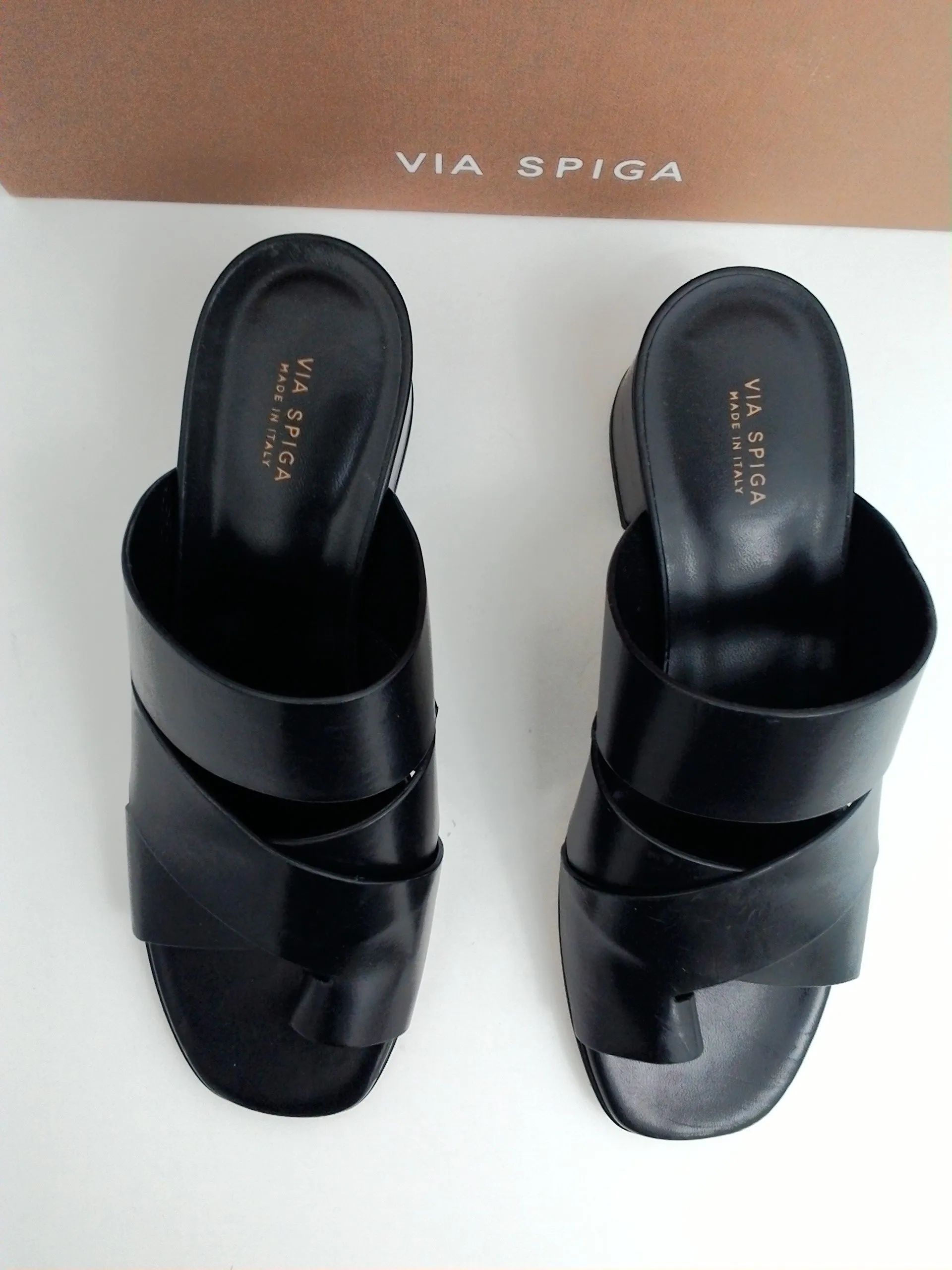 Via Spiga Women's V-Fae Black Leather Size 7 M