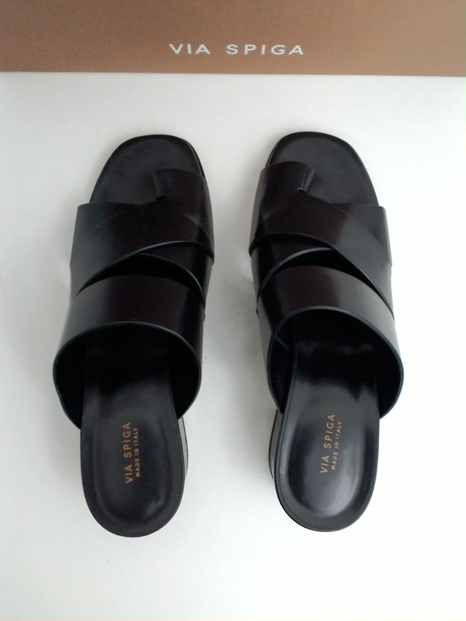 Via Spiga Women's V-Fae Black Leather Size 7 M