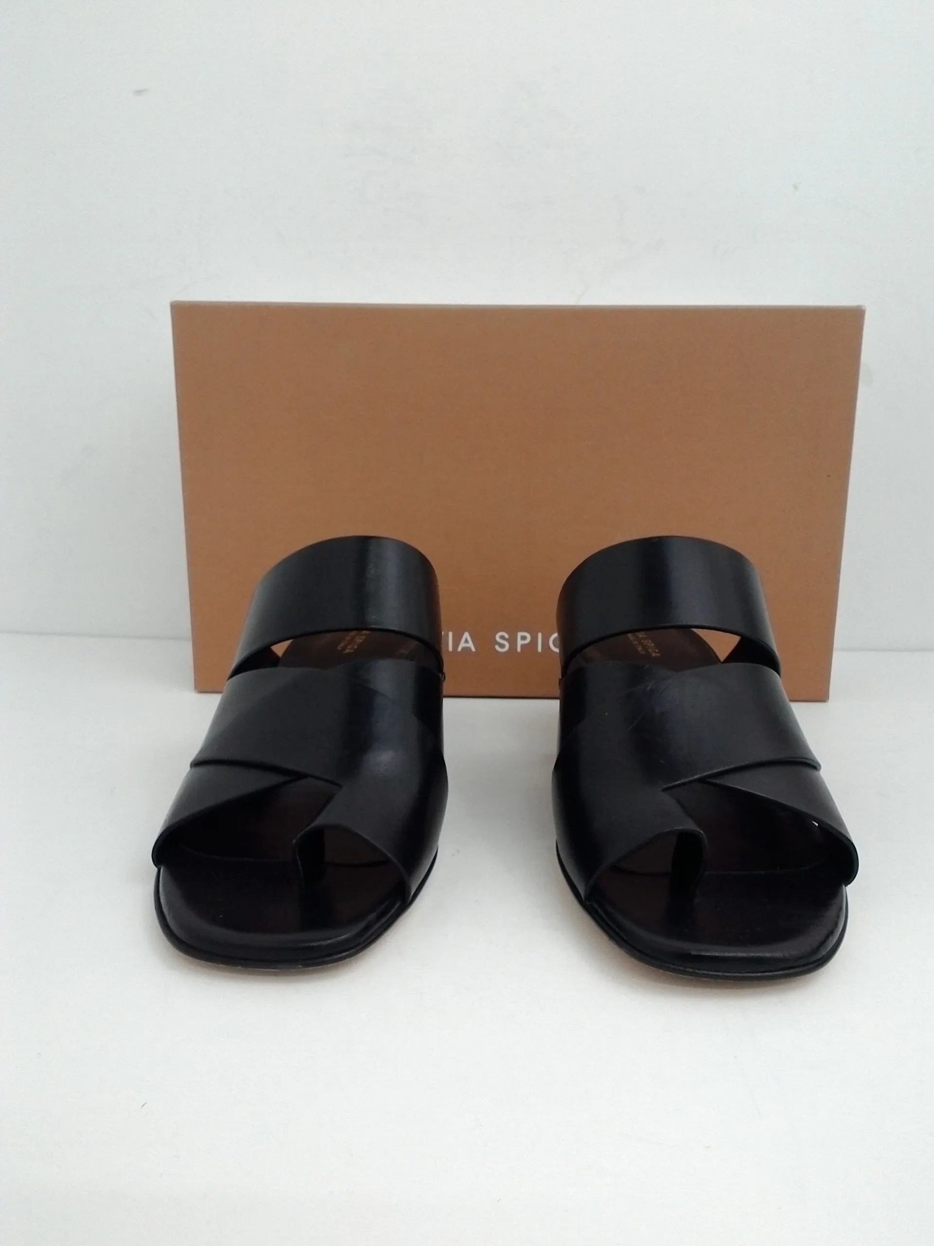 Via Spiga Women's V-Fae Black Leather Size 7 M